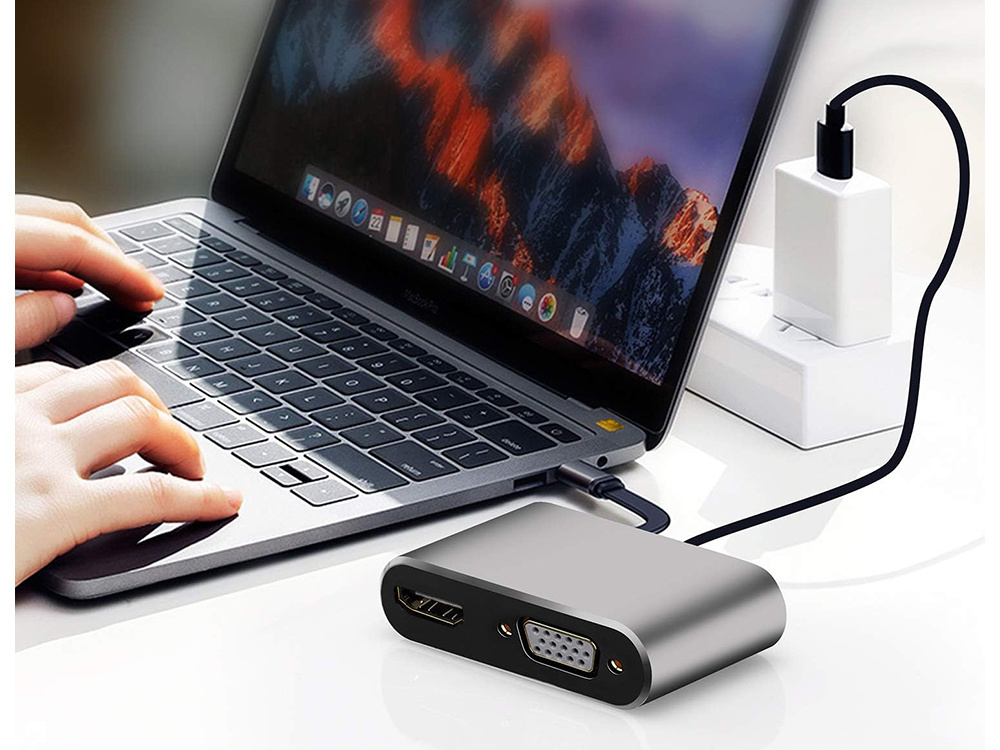 adaptér USB - C na HDMI 4K, VGA